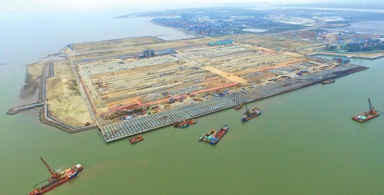 port construction in vietnam - lach huyen port construction project - hai phong province - vietnam