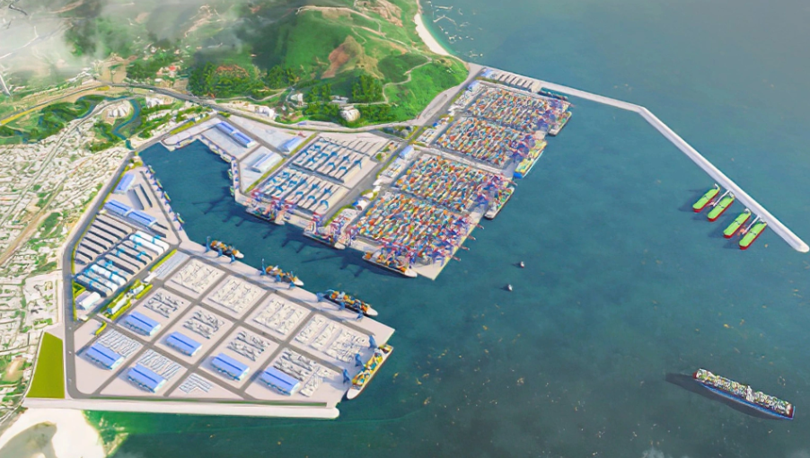 port construction in vietnam - lien chieu port construction project - da nang city - vietnam