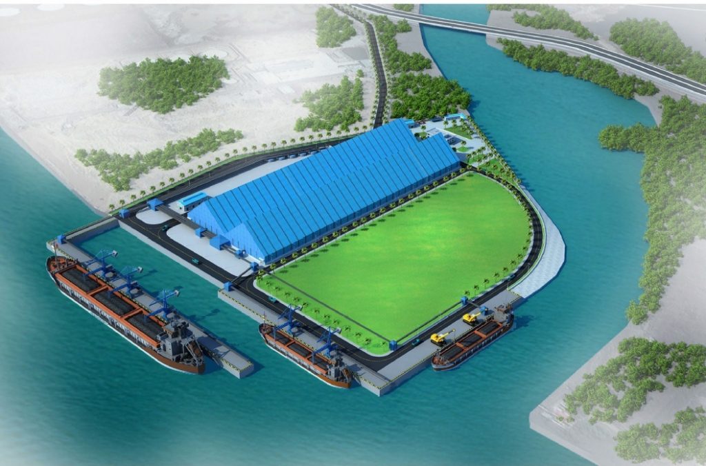 port construction in vietnam - new port cai mep construction project - ba ria vung tau province - vietnam