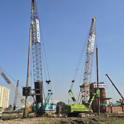 The construction project of NBB Garden II Apartment, Phu Dinh Ward, HCMC